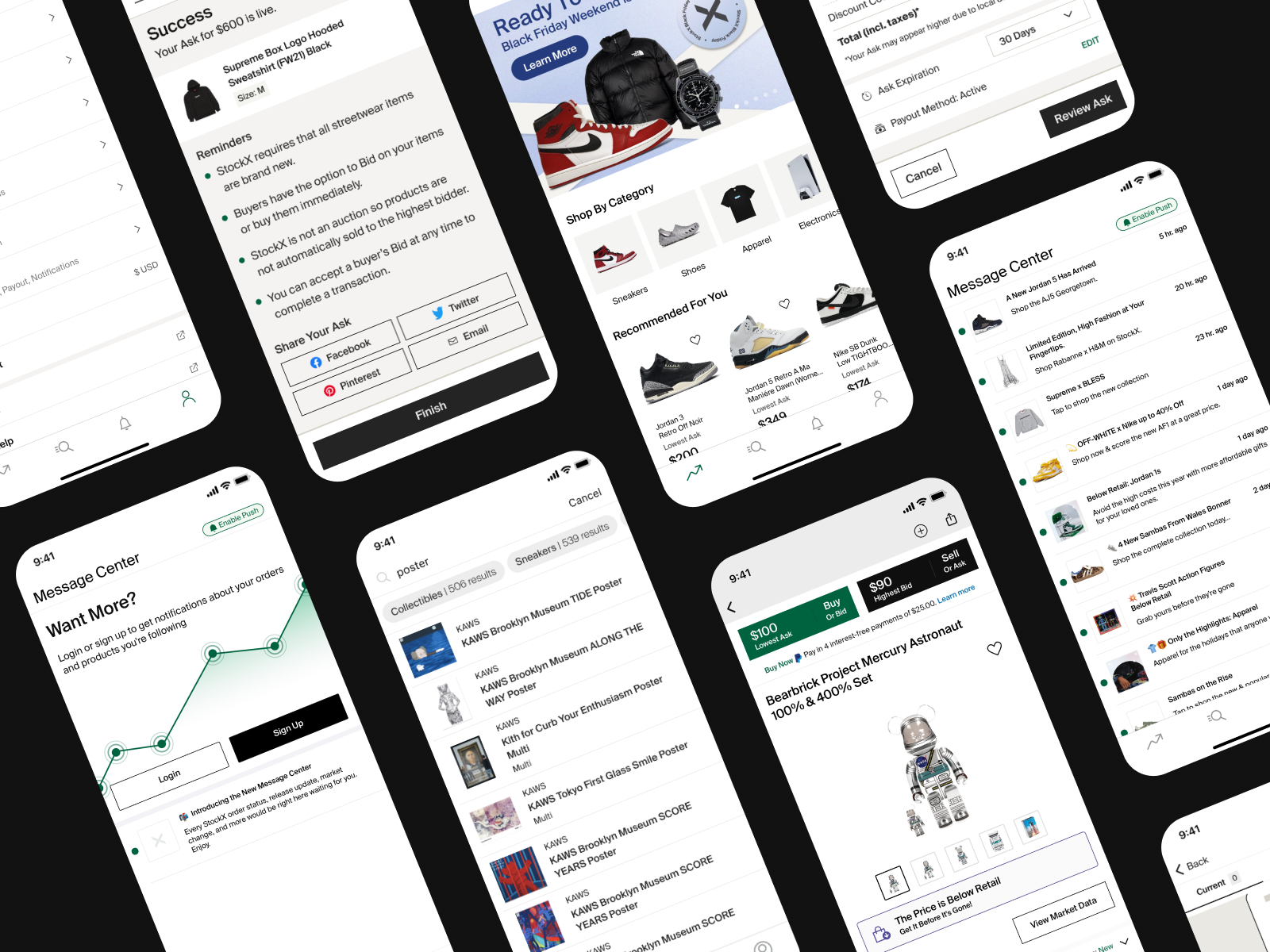StockX iOS mocks